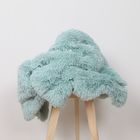 Polyester Brushed Fake Fur Throws Long Pile / Pv Fleece Knitted Blanket Candy Color