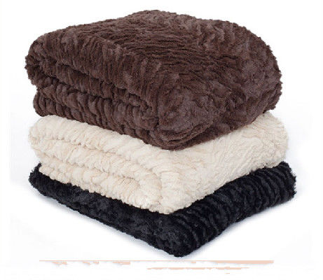 100 Percent Polyester Microplush Throw Blanket Shrink Resistant High Warmth Retention