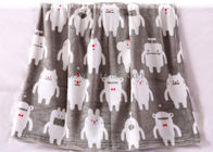 Korean Style Children Soft Throw Blanket Flannel Blanket Rotary Printing Rabbit Design