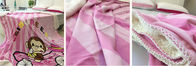 Cute Animal Print Flannel Baby Blanket Screen Printing 100% Polyester Microfiber