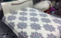 Jacquard Style Flannel Bed Blanket , 3D Printed Sherpa Throw Blanket NO Shrink