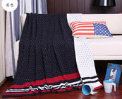 Beautiful Colorful Popular Quilted Throw Blanket For Sofas / Chair 100% Polyester