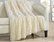 Healthy Warm Pv Fleece Fake Fur Blanket For Home / Hotel Bedding And Throws
