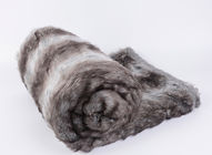 Soft Polyester Fake Fur Blanket 2 Ply For Couch / Chair Throws High Warmth Retention