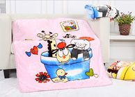 Cartoon Character Blankets For Sofa Throws , Baby Flannel Receiving Blankets