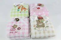flannel  Cute Baby Receiving Blankets Soft Touch Animal Printed Tear - Resistant