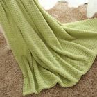 Solid Jacquard Dot Soft Flannel Blankets For Winter Bedsheet / Sofa Throws