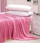 Plain Style Cozy Soft Flannel Bed Blanket Jacquard Anti - Pilling Multi Color Available