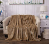 Eco Friendly Flannel Bed Blanket , Lightweight Flannel Sheet Blanket For Fall Winter
