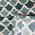 100 Percent Polyester Flannel Print Blanket For Bed Sets / Bathrobes Shrink Resistant