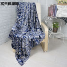 Warm Rotary Printing Flannel Print Blanket , 100 Polyester Plush Blankets 220*240CM