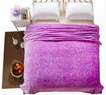 Luxury Purple Solid Flannel Blanket Warm For Sofa Bedding Anti - Pilling Soft Touch