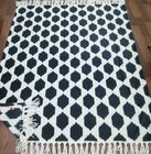100% Polyester Flannel Print Blanket With Tassel Fringe For Sofa Bed Throw
