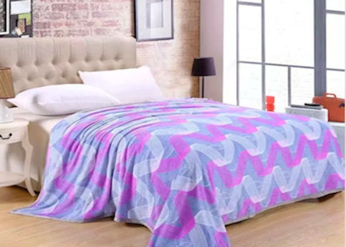 Colorful Burn Out Printed Micro Flannel Plush Blanket for Bed Korean Style 200*240CM
