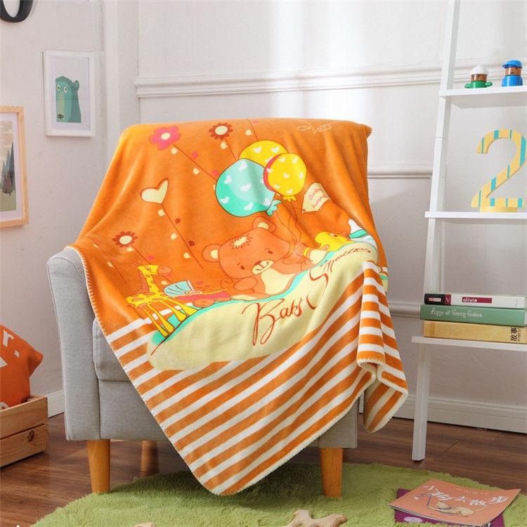 Colorful Flannel Baby Blanket / Cartoon Throw Blankets 150*200cm 200*240cm