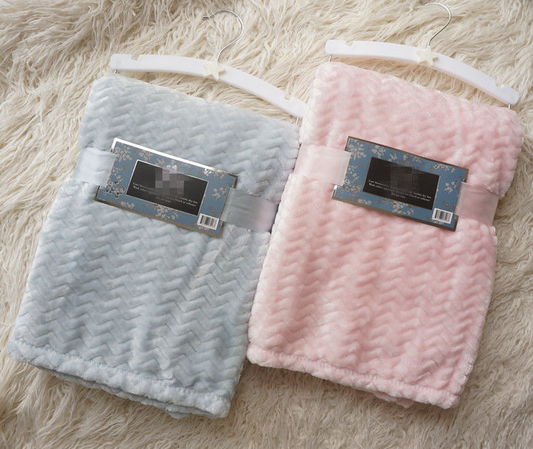Small Jacquard Style Flannel Blanket For Baby , Children Kids Throw Blanket