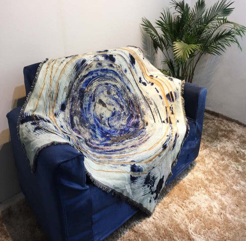 3D Wolf Pattern Flannel Fleece Blanket Digital Printing No Fade 150cm*200cm